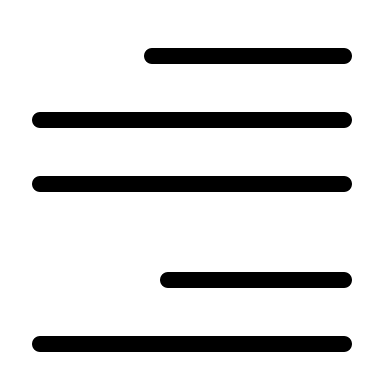 Right Aligned Text Letter (Thin Line) Free Open-Source SVG Icon (Unicons Thin Line)