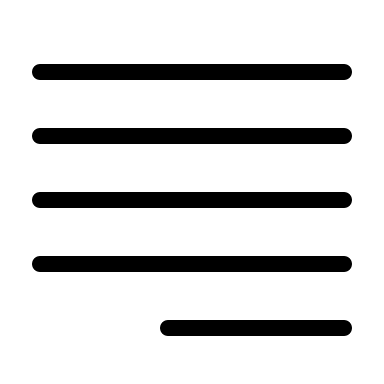 Right Justify Alignment (Thin Line) Free Open-Source SVG Icon (Unicons Thin Line)