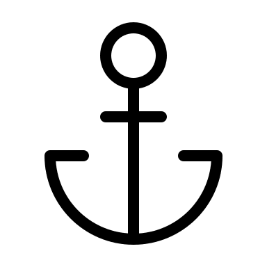 Anchor Symbol (Thin Line) Free Open-Source SVG Icon (Unicons Thin Line)