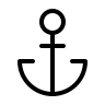 Anchor Symbol (Thin Line) Free Open-Source SVG Icon