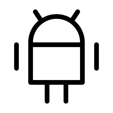 Alternative Android Device (Thin Line) Free Open-Source SVG Icon (Unicons Thin Line)