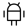 Alternative Android Device (Thin Line) Free Open-Source SVG Icon