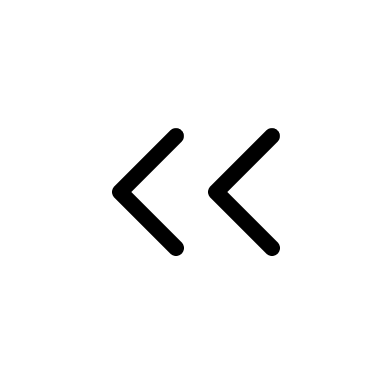 Double Left Angle Arrow (Thin Line) Free Open-Source SVG Icon (Unicons Thin Line)