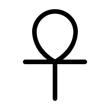 Ankh Symbol (Thin Line) Free Open-Source SVG Icon (Unicons Thin Line)