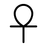 Ankh Symbol (Thin Line) Free Open-Source SVG Icon