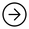 Right Arrow in Circle (Thin Line) Free Open-Source SVG Icon