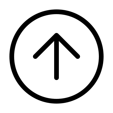 Upward Arrow in Circle (Thin Line) Free Open-Source SVG Icon (Unicons Thin Line)