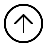 Upward Arrow in Circle (Thin Line) Free Open-Source SVG Icon