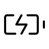 Battery with Lightning Bolt (Thin Line) Free Open-Source SVG Icon