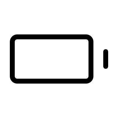 Empty Battery Indicator (Thin Line) Free Open-Source SVG Icon (Unicons Thin Line)