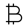 Alternative Bitcoin Cryptocurrency Symbol (Thin Line) Free Open-Source SVG Icon