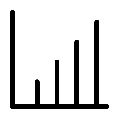 Growth Chart (Thin Line) Free Open-Source SVG Icon (Unicons Thin Line)