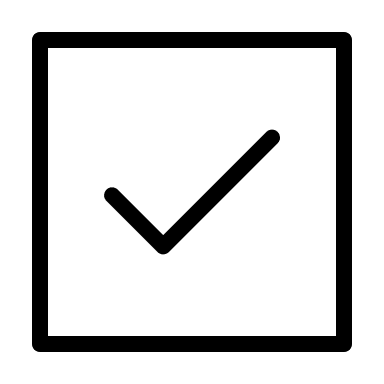 Checkmark in Square (Thin Line) Free Open-Source SVG Icon (Unicons Thin Line)