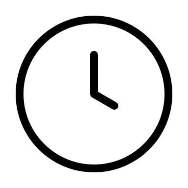 Clock (Thin Line) Free Open-Source SVG Icon (Unicons Thin Line)