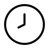 Eight O'Clock Time (Thin Line) Free Open-Source SVG Icon