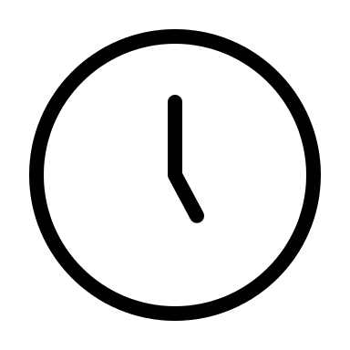 Five O'Clock Time (Thin Line) Free Open-Source SVG Icon (Unicons Thin Line)