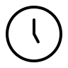 Five O'Clock Time (Thin Line) Free Open-Source SVG Icon