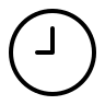 Nine O'Clock Time (Thin Line) Free Open-Source SVG Icon