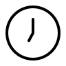 Seven O'Clock Time (Thin Line) Free Open-Source SVG Icon