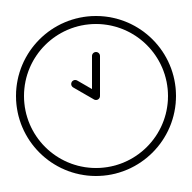 Ten O'Clock Time Display (Thin Line) Free Open-Source SVG Icon (Unicons Thin Line)