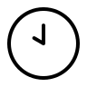 Ten O'Clock Time Display (Thin Line) Free Open-Source SVG Icon