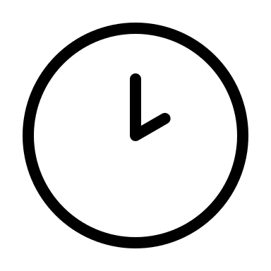 Two O'Clock Time (Thin Line) Free Open-Source SVG Icon (Unicons Thin Line)