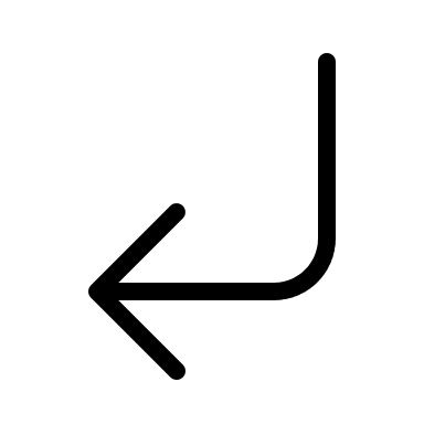 Corner Down Left Arrow (Thin Line) Free Open-Source SVG Icon (Unicons Thin Line)