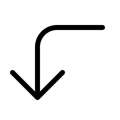 Left Down Corner Arrow (Thin Line) Free Open-Source SVG Icon (Unicons Thin Line)