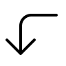 Left Down Corner Arrow (Thin Line) Free Open-Source SVG Icon