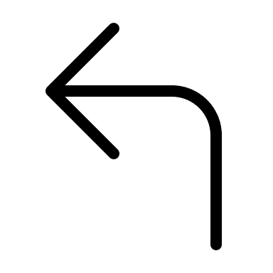 Left Corner Up Arrow (Thin Line) Free Open-Source SVG Icon (Unicons Thin Line)