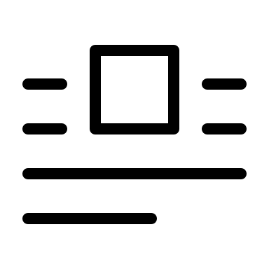 Centered Document Layout (Thin Line) Free Open-Source SVG Icon (Unicons Thin Line)