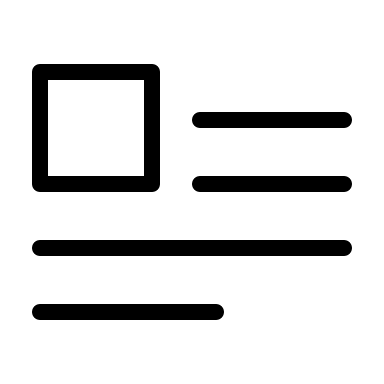 Left Document Layout (Thin Line) Free Open-Source SVG Icon (Unicons Thin Line)