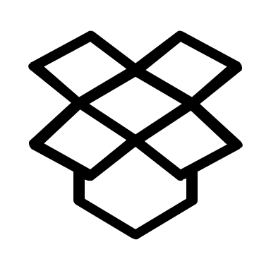 Dropbox File Storage Service (Thin Line) Free Open-Source SVG Icon (Unicons Thin Line)