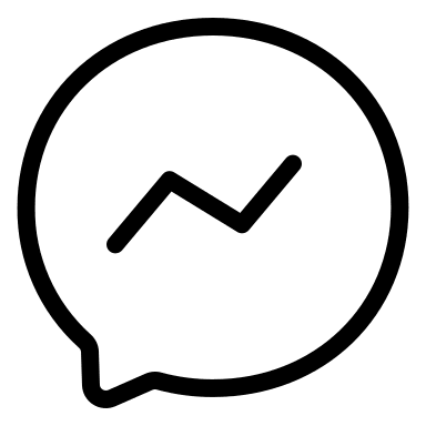 Facebook Messenger Alternative (Thin Line) Free Open-Source SVG Icon (Unicons Thin Line)