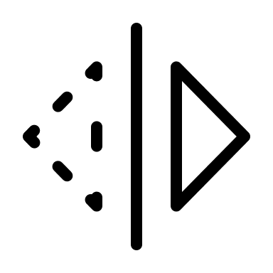 Flip Vertical Transformation (Thin Line) Free Open-Source SVG Icon (Unicons Thin Line)