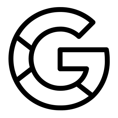 Google Brand Logo (Thin Line) Free Open-Source SVG Icon (Unicons Thin Line)