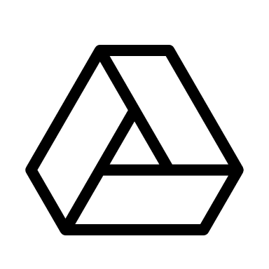 Google Drive Alternative (Thin Line) Free Open-Source SVG Icon (Unicons Thin Line)