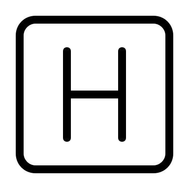 Hospital Square Sign (Thin Line) Free Open-Source SVG Icon (Unicons Thin Line)