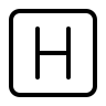 Hospital Square Sign (Thin Line) Free Open-Source SVG Icon