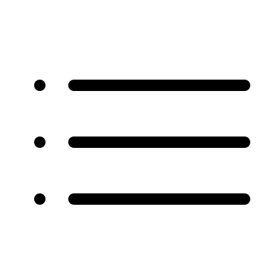 Unordered List (Thin Line) Free Open-Source SVG Icon (Unicons Thin Line)