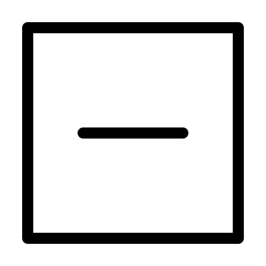 Full Minus Square Shape (Thin Line) Free Open-Source SVG Icon (Unicons Thin Line)