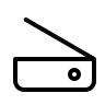 Modem Device (Thin Line) Free Open-Source SVG Icon