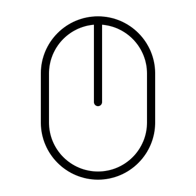 Alternative Mouse Design (Thin Line) Free Open-Source SVG Icon (Unicons Thin Line)