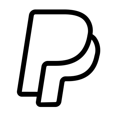 PayPal Payment Service (Thin Line) Free Open-Source SVG Icon (Unicons Thin Line)