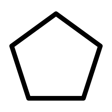 Pentagon Shape (Thin Line) Free Open-Source SVG Icon (Unicons Thin Line)