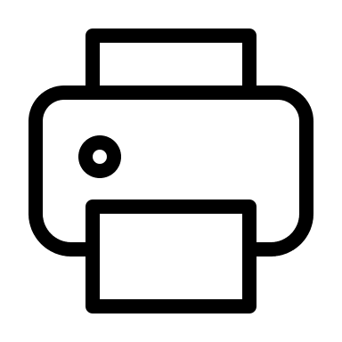 Print Document (Thin Line) Free Open-Source SVG Icon (Unicons Thin Line)