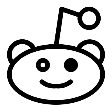 Reddit Alien Character (Thin Line) Free Open-Source SVG Icon (Unicons Thin Line)