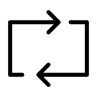 Repeat Action (Thin Line) Free Open-Source SVG Icon (Unicons Thin Line)