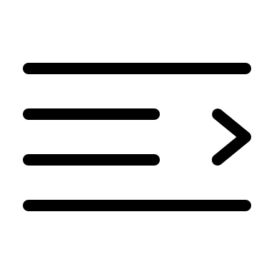 Right Indent (Thin Line) Free Open-Source SVG Icon (Unicons Thin Line)