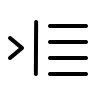 Alternative Right Indent (Thin Line) Free Open-Source SVG Icon
